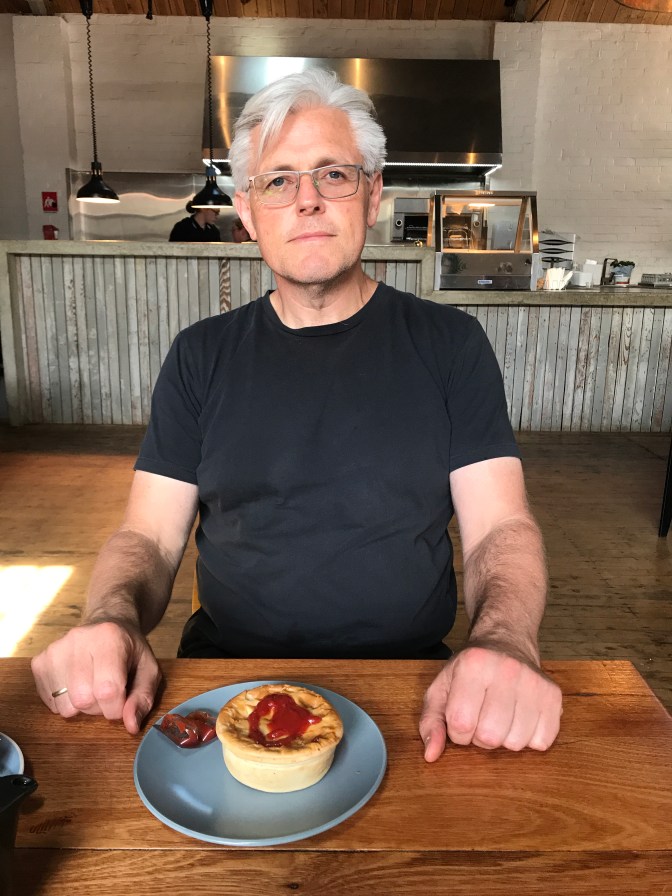 Mike sampling Coolamon pies